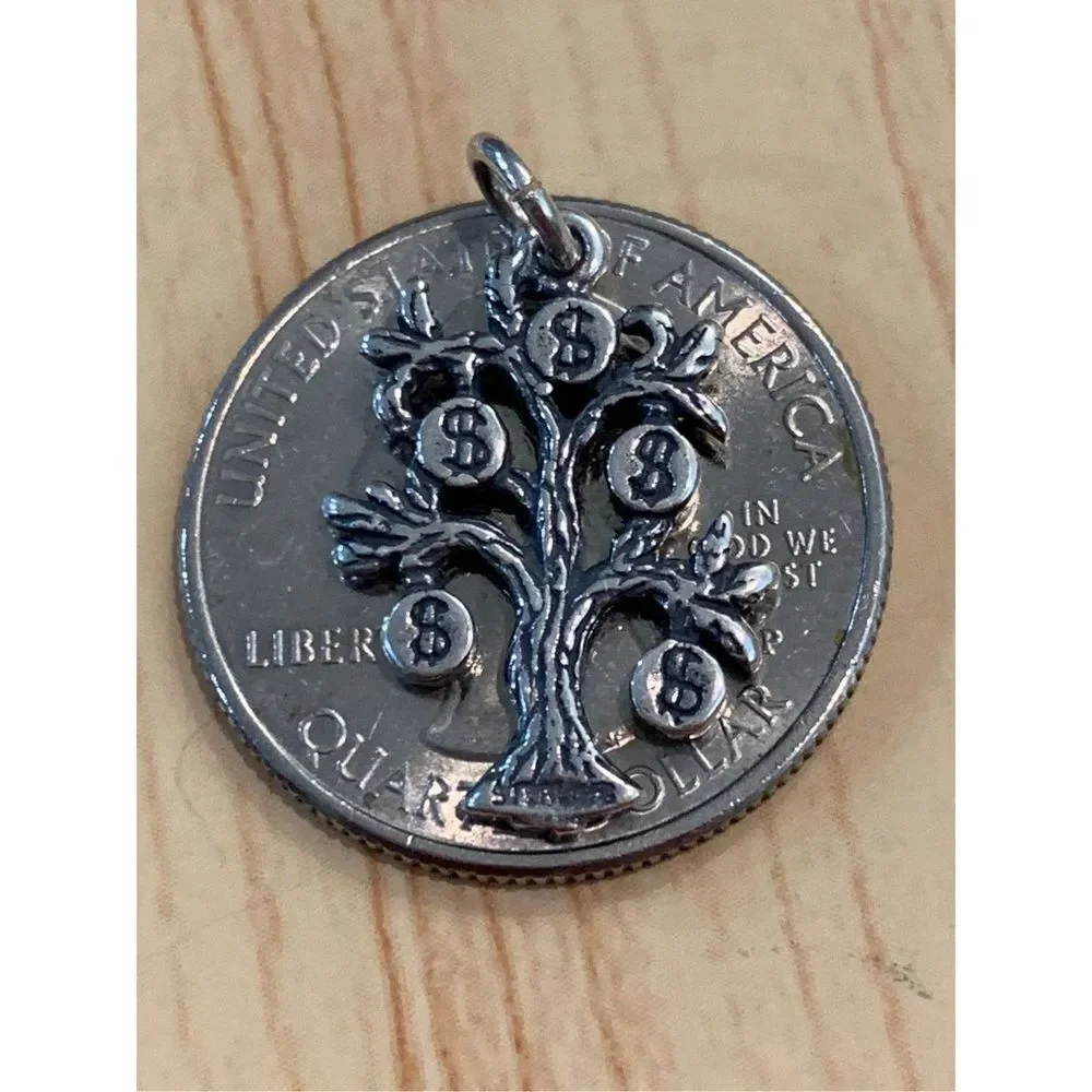 Money Tree Sterling Silver Jewelry Charm